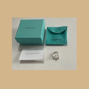AUTH Tiffany Sterling Silver OPEN HEART Ring